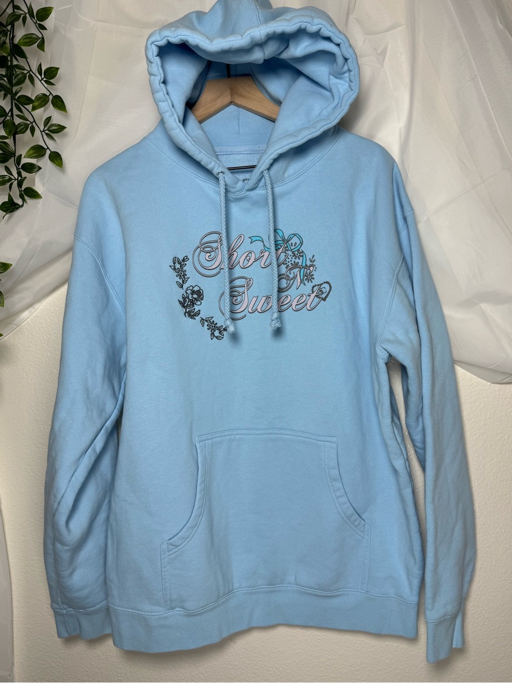 Sabrina Carpenter Short N Sweet Tour Hoodie Blue Sweatshirt